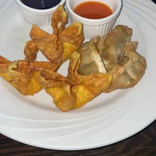 1. Crab Rangoon and Dumplings