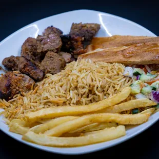 a plate of food on a table