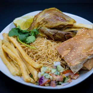 a plate of food on a table