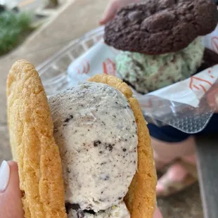 Ice cream cookie sandwich