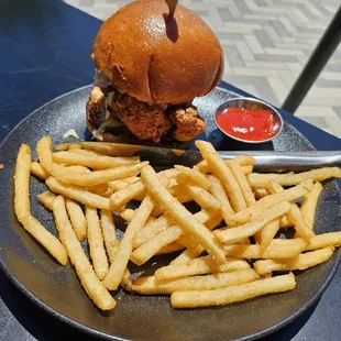 Fried Chicken Sandwich with Fries