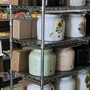 a variety of containers and containers