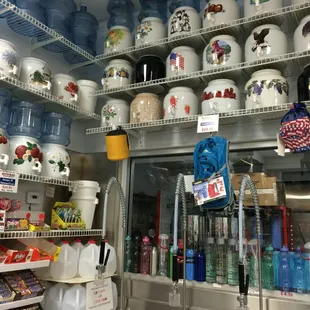 We have several beautifully designed crocks. We also sell various stands to accompany them.