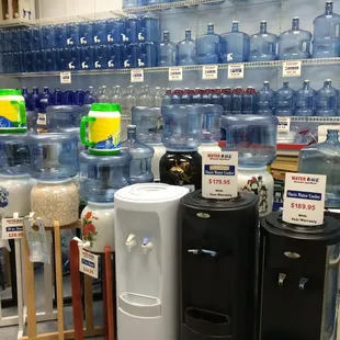 We sell three models of coolers and various stands for bottles and crocks.