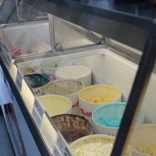Over 24 flavors of Thrifty Ice Cream including Chocolate Malted Crunch, Black Cherry, Circus Animals, and more.