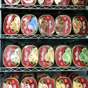 We have some flavors in 1/2 gallon packages for home too.