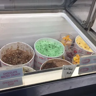 a variety of ice creams