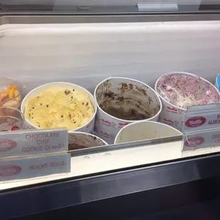 a variety of ice creams