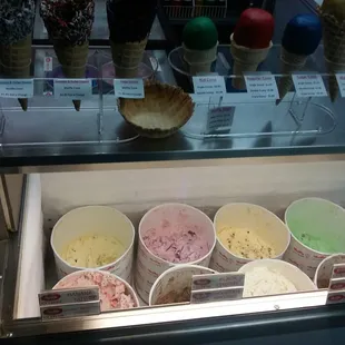 Cones and ice cream