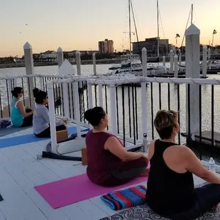 Yoga on the deck