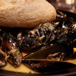&quot;Farmed Whale&apos;s Cove Mussels Garbanzo&quot; - pancetta, harissa, parsley and lemon
