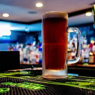 a glass of beer