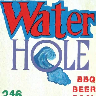 the sign for the water hole