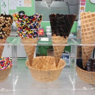 Variety of Waffle Cones &amp; Bowls
