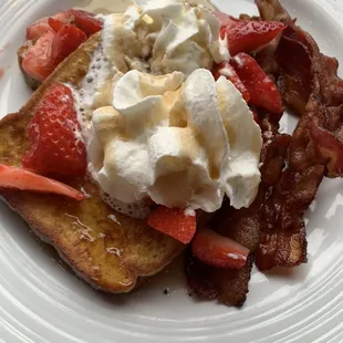 Fresh strawberry French toast