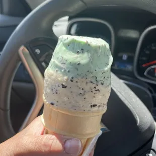Double scoop Mint and Chip with Chocolate Chip!