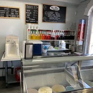 Ice cream cones, shaved ice