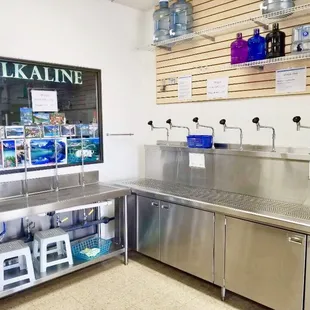 stainless steel counter and sink