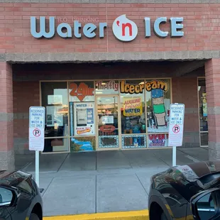 he front of the store