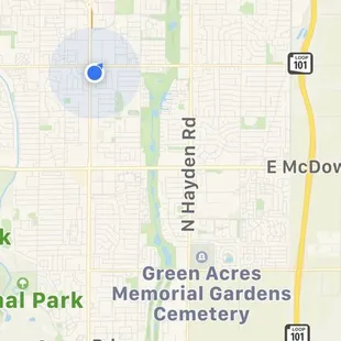 Southeast of Scottsdale and Thomas Road in Scottsdale. To the right of Albertson&apos;s.