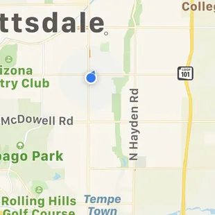Southeast of Scottsdale and Thomas Road.  To the right of Albertson&apos;s.