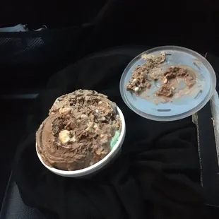 This is how I was served THREE scoops...crammed into one bowl!