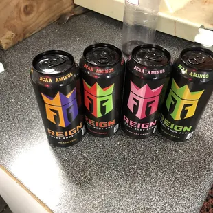  variety of energy drinks