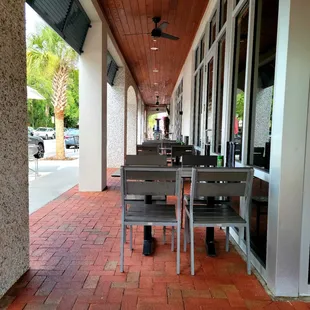 June 2021: A total of 13 outside tables thst seat 4 each