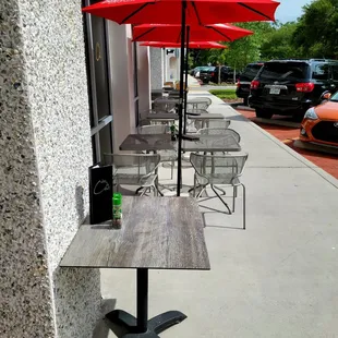 June 2021: More exterior side tables