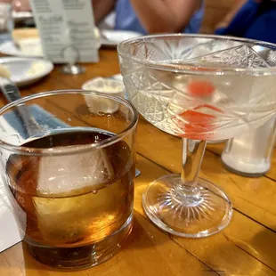 Old fashioned and Prosecco