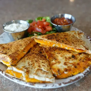 quesadillas with salsa