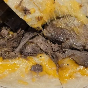 Beef brisket in the quesadilla