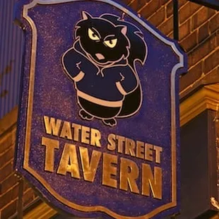 a sign for water street tavern