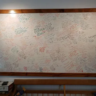 Wall of thanks