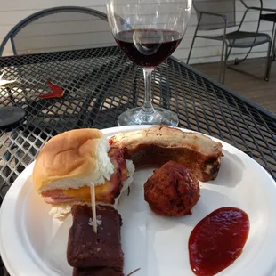 Pig Candy BBQ with wine samples