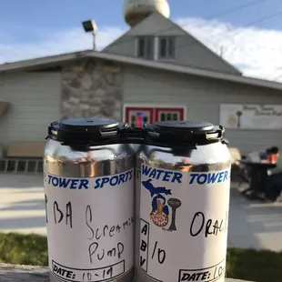This is a thing now?!?! Taking home cans of 2 rare craft beers, tapped and sealed on premises!