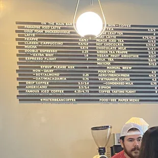 Menu as of 9/2023