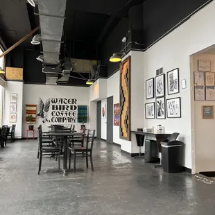 the interior of a coffee shop