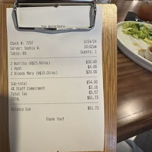 Receipt-very reasonable prices