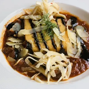 Eggplant and mixed mushroom bolognese