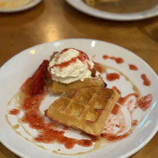 food, waffles