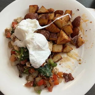 Tofu scramble added eggs