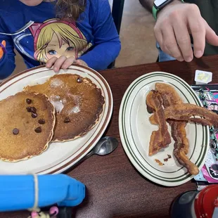 Chocolate Chip Pancakes Breakfast