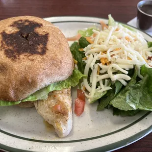 Grilled Chicken Sandwich with salad instead of fries