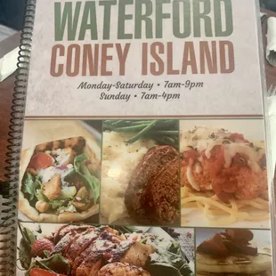 a menu for a restaurant