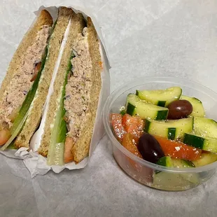Tuna Salad with Greek Salad