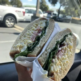 The amazing Egg Salad Sandwich for under $6. It has onions so I will have to ask for no onion next time.