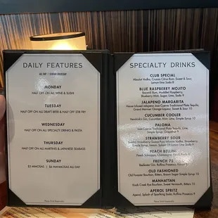 Drink Menu