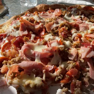 Meat lovers pizza