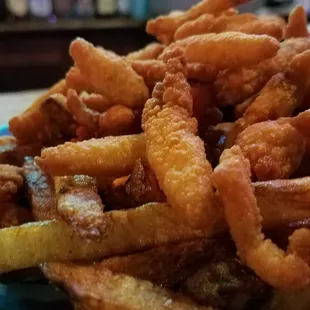 Clam strips.